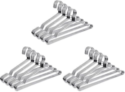 Fayleeko Wire Coat Hangers 120 Pack Strong Heavy Duty Stainless Steel Metal Ultra Thin Space Saving Clothes Hangers 16.5 Inch