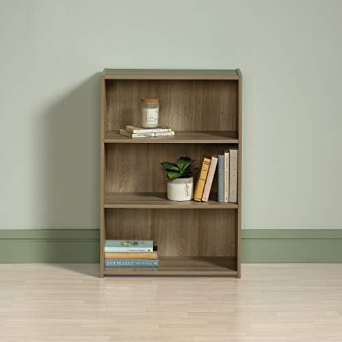 Sauder Beginnings 3-Shelf Bookcase, Bookshelf with Adjustable Storage Shelves, in Summer Oak