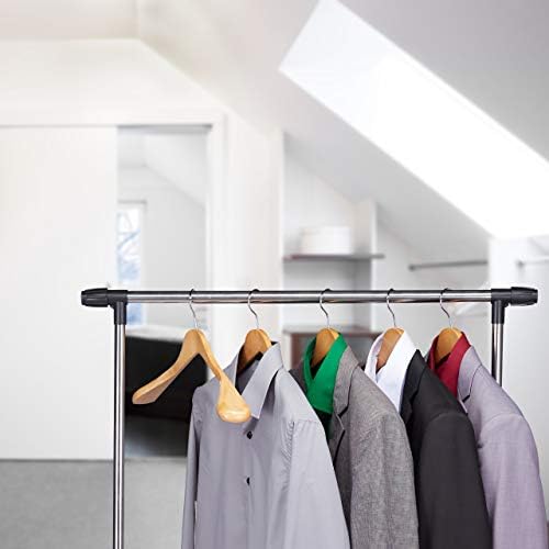 Relaxdays Suit Hangers Set of 10, Wide Shoulders, 360° Swivel Hooks, Jackets, Wooden Coat Holders, White