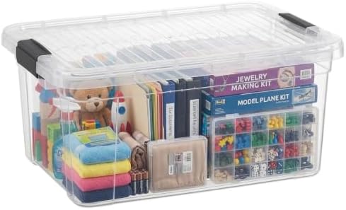 Superio 21 Quart Clear Plastic Storage Boxes with Lids, Stackable Organizer Containers, BPA-Free Storage Bins for Home, 