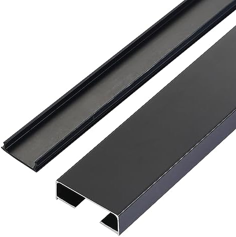 Aluminium Alloy U Shape Edge Trim Strip Decoration Profiles with Base, Metal Cable Raceway Cord Protector Hider Condense