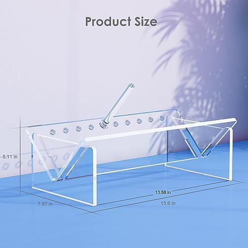 RekRang Acrylic Desk Bookshelf,Small Desktop Bookcases Clear Book Shelf Organizer for Home Office School,Book Stand Disp