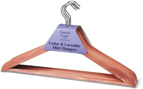 Woodlore 84508 Basic Cedar and Lavender Hangers with Bar, Set of 5