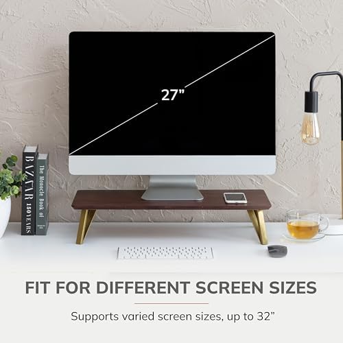 Anji Mountain Monitor Stand for Desk - Desktop Organizer & Laptop Riser, Ergonomic Monitor Riser, Space-Saving, Durable,
