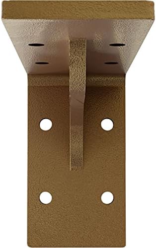 Ekena Millwork BKTM02X06X03EBHGO Steel Bracket Embrey, 2" W x 6" D x 3 3/4" H, Hammered Gold