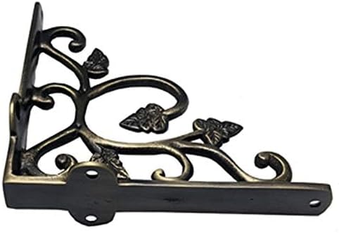 Adonai Hardware "Meshezaheel" Brass Decorative Shelf Bracket (Supplied as 2 Pieces per Pack) - Antique Brass