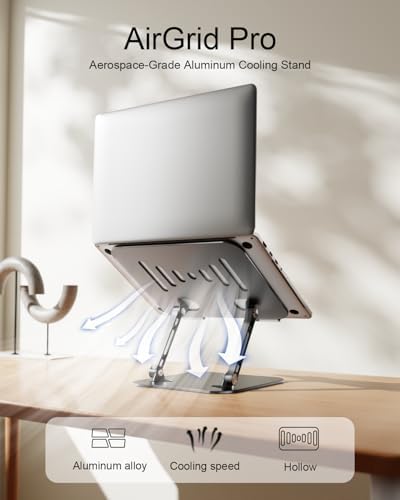 Adjustable Laptop Stand, Aluminum Laptop Riser
