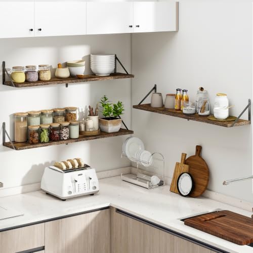 Heimlove Floating Book Shelves for Wall,39.37Inches Long Wall Mounted Bookshelves,Heavy Duty Bracket Shelves for Living 