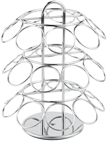 Restaurantware Coffee Pod Holder 6.69 x 6.69 x 8.66 Inches 27 K-Cup Iron Coffee Capsule Organizer Iron Storage Drawer Bl