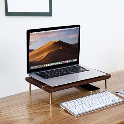 Monitor Stand Riser All Solid Wood Monitor Riser Multi-Purpose Monitor Stand for Laptop Computer iMac Pc (Walnut)