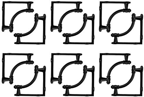 Adonai Hardware Nazarite Antique Cast Iron Shelf Bracket (Supplied as 12 Pieces per Pack)- Matte Black Powder Coated