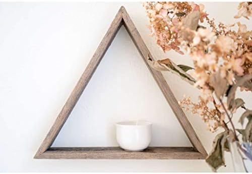BARNWOODUSA Rustic Shelves, Triangle Floating Wood Shadowbox, Home Decor,