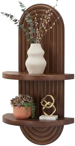 SweetSage Mordern Wall Shelf with Arched Mid Century Art Boho Decor Design Floating Shelves for Home Bedroom Living Room