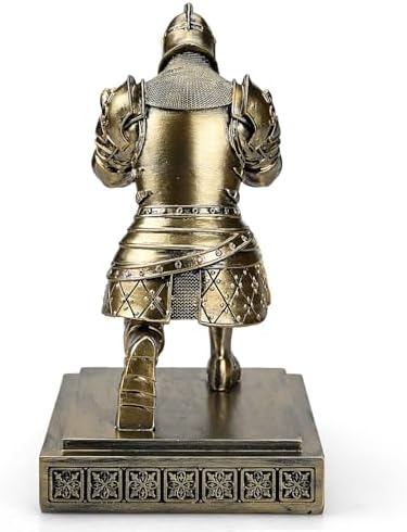 King's Guard Knight Pen Holder with a Letter Opener Desk Organizers Bronze