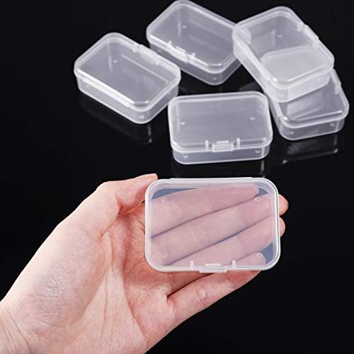 Jetec 18 Pieces Small Clear Plastic Storage Box, 2.5 x 1.7 x 0.8 Inch