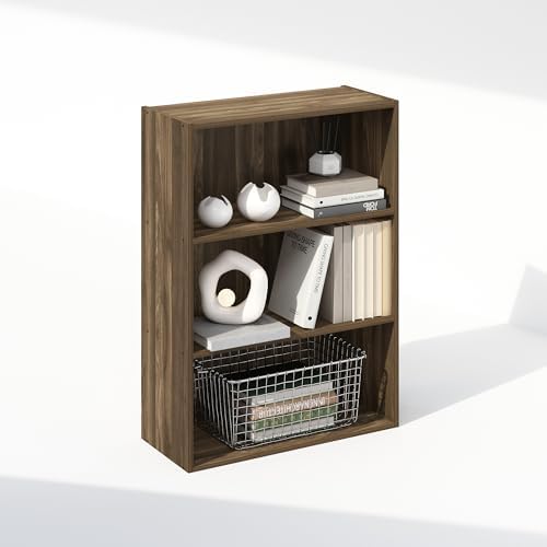 Furinno Simple Book Shelf, 3-Tier Bookshelf, Storage Shelves Bookcase, 9.7 x 23.7 x 31.5, for Living Room, Bedroom, Home