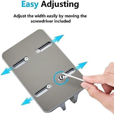 JARLINK Vertical Laptop Stand, Adjustable Aluminum Desktop Holder, Gray