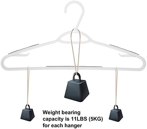 Plastic Clothes Hangers 30 Pack, Non Slip Coat Hanger Grey
