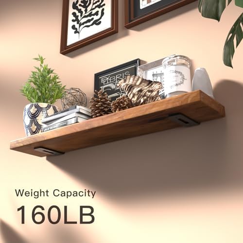 6 Pack 6 Inch Shelf Brackets, 1/5" Thick Heavy Duty Floating Shelf Bracket