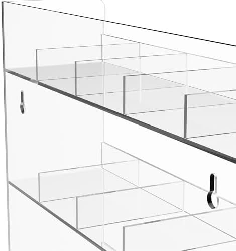 Acrylic Tea Bag Organizer, 3 Layers Tea Bag Holder for Tea Packets, Wall Mount Display Tea Caddy for Countertop or Cabin