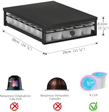 Sedegn Coffee Pod Storage Drawer: Holds 35 K-Cup Pods Coffee Pod Organizer