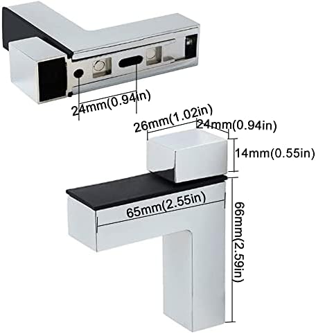 AWEN 4pcs Solid Metal Adjustable Wood/Glass Shelf Bracket Wall Mount,Shelf Holders，3-28mm Thick Adjustable Shelf Bracket
