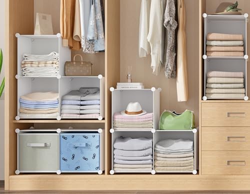 Stackable Closet Organizers and Storage 6 Cube Storage Organizer Closet Organizer for Bathroom Closet Storage for Wardro