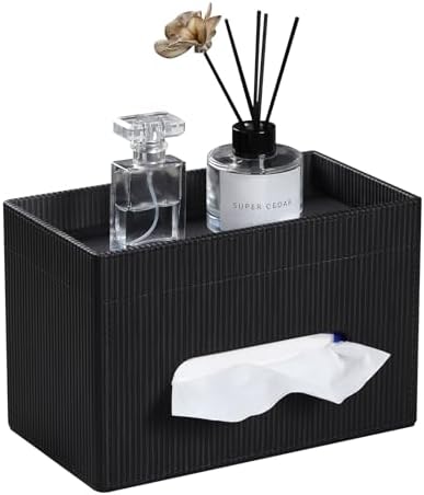 Rectangular Tissue Box Cover PU Leather Tissue Box Holder Rectangle