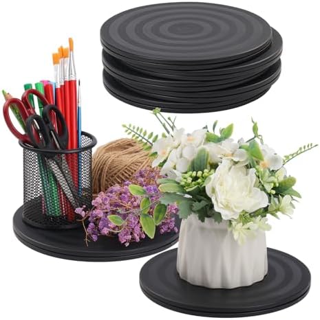 8 Pack 8 Inch Lazy Susan Turntable, Heavy Duty Lazy Susan Turntable Organizer, Premium 8 Inch Rotating Swivel Stand for 