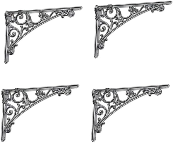 Decorative Shelf Bracket 12 inch Polished Chrome Brackets for Shelving Solid Heavy Duty Vintage DIY Projects Hardware In