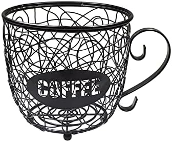 Coffee Pod Holder Large Capacity K Cup Holder, Multiuse Coffee Station Organizer, Espresso Capsule Storage, Wire Basket 