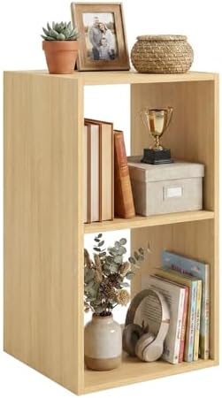 WannabeMyself【Easy Assembly】 2 Cube Storage Organizer with Anti-Tipping Kits,Reversible Open Back Book Shelf, Bookcase f
