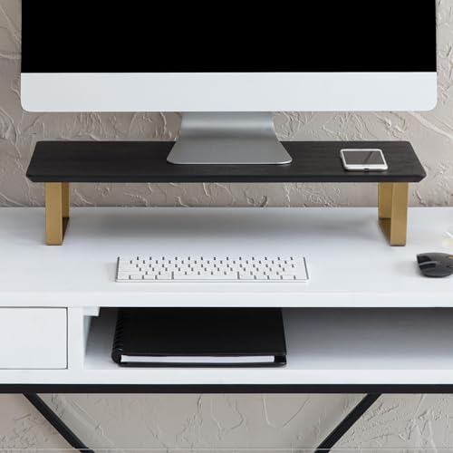 Anji Mountain Monitor Stand for Desk - Desktop Organizer & Laptop Riser, Ergonomic Monitor Riser, Space-Saving, Durable,