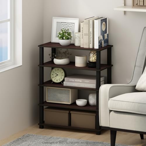 Furinno Turn-S-Tube Storage Shelves Set of 2, 3-Tier Stackable Standing Shelf, Open Corner Shelf, for Organization and S