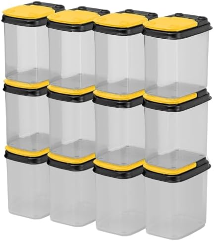 Buddeez Stackable Hardware Storage Bins, Workshop Organizer 1 Quart 12-Pack
