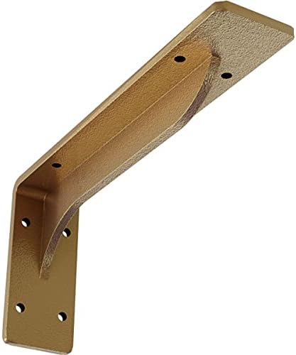 Ekena Millwork BKTM02X10X04EBHGO Steel Bracket Embrey, 2"W x 10"D x 4 3/4"H, Hammered Gold