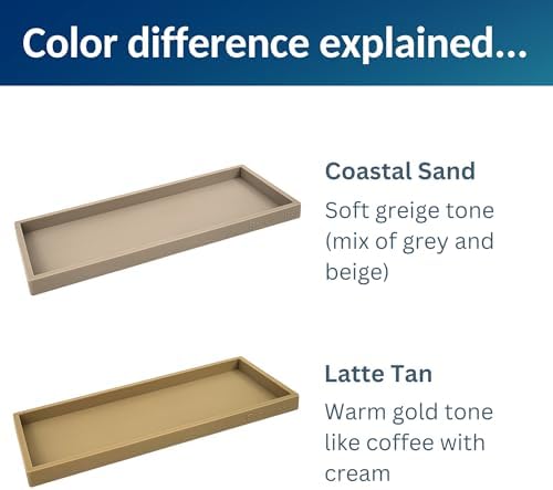 Spacewiser Countertop & Vanity Silicone Tray – 2 PC (11.7" & 7.7") Set