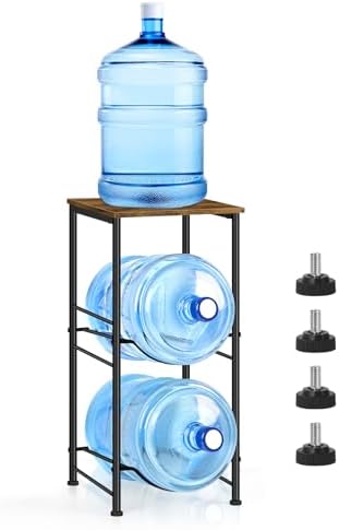 Water Jug Holder 5 Gallon Water Bottle Storage Rack Water Dispenser Stand with Top Shelf 5 gal water Jug Storage Rack fo