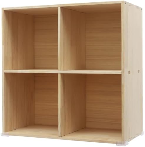 Cube Storage Bookshelf Wooden Storage Open Bookshelf, Multipurpose Display Storage Cabinet Vertical/Horizontal Organizer