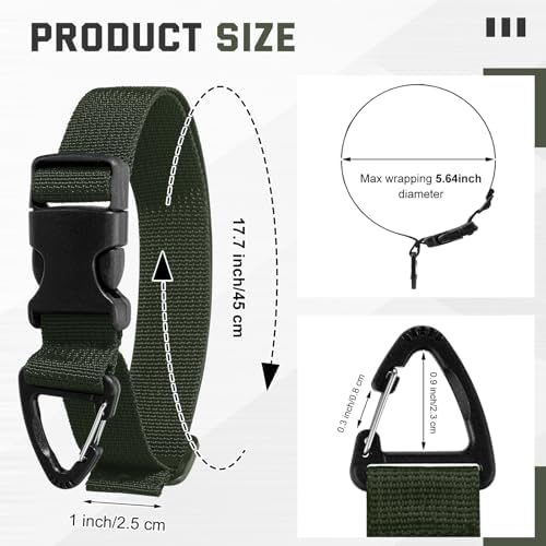 6 Pack Adjustable Extension Cord Holder Straps,Dark Green