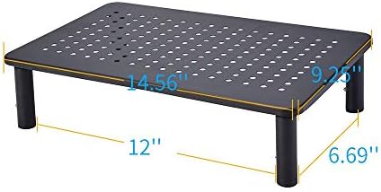 2 Pack Monitor Stand Rise 3 Height Adjustable,Computer, iMac, Pc, Printer, Desktop Ergonomic Metal Monitor Riser Stand w