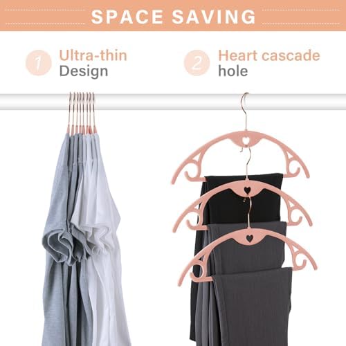 Velvet Hangers Felt Clothes Hangers 30 Pack Black Grey Pink/18 XL