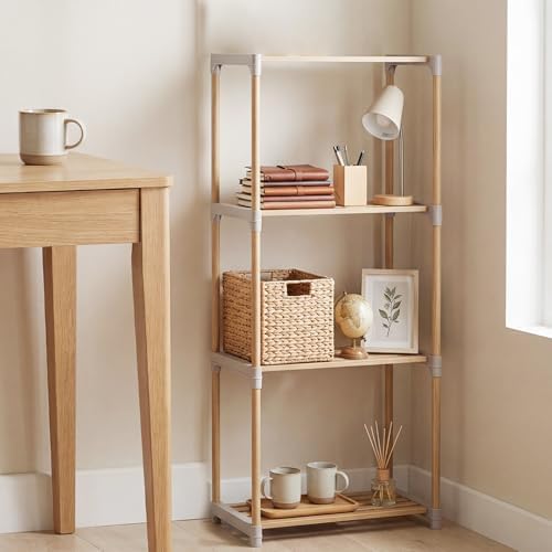 Tangkula 5-Tier Solid Wood Bookshelf, Pine Wood Bookcase with Open Shelves, Floor Standing Storage Organizer, Multi-Func