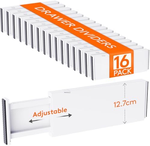 Lifewit 5" Tall Upgrade Drawer Dividers, Adjustable Deep Drawer Organizer