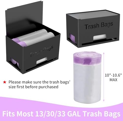 STWWO 2-Pack Trash Bag Holder Dispenser, Stackable Garbage Bag Dispenser