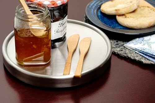 RSVP International Endurance Tool Crock Turntable Lazy Susan, Stainless Steel, 8.25" | Organize Spices & Small Bottles |