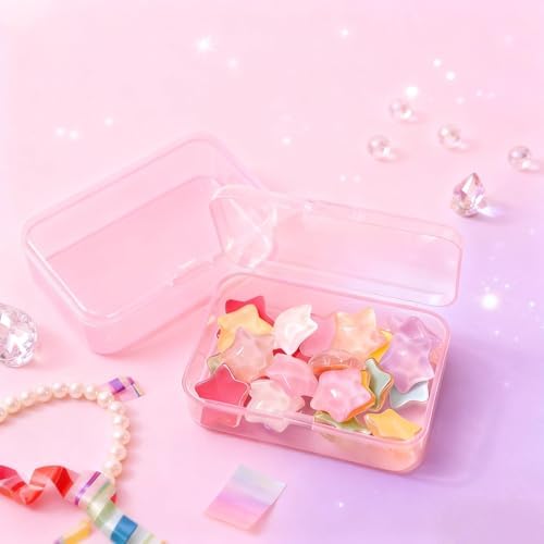 LJY 28 Pink Plastic Boxes, 3.3 x 2.2 x 1 in for Beads