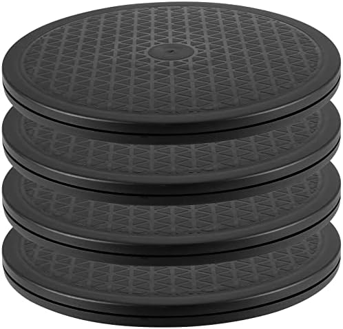 MUKCHAP 4 Pack 10 Inch Rotating Swivel Stand Turntable, 360° Round Swivel Turntable with Steel Ball Bearings, Multi-use 
