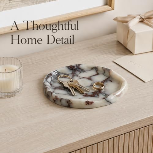Natural Marble Vanity Tray, 7.78 x 7 in Organizer