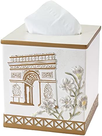 Avanti Linens - Tissue Box Cover, Standard Size Tissue Holder for Home